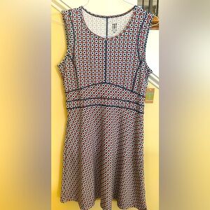 Title Nine Multicolor Geometric Midi Dress